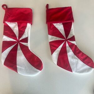 Red and White Christmas Stockings